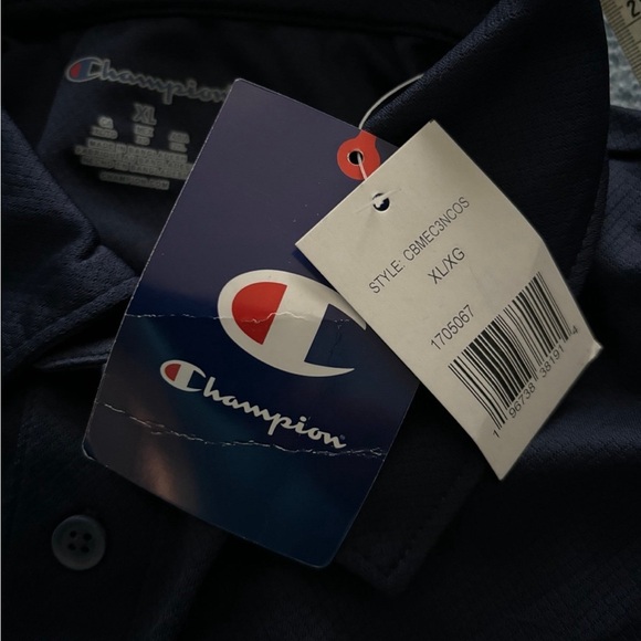 Michigan Wolverines Champion Blue Moisture Wick X-Large XL Logo Polo Shirt NWT - Picture 4 of 6